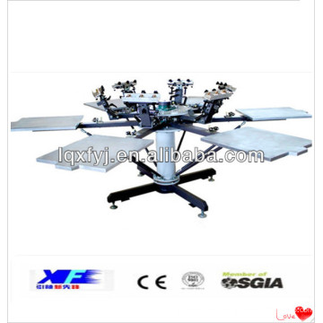 6 color 6 station carousel screen printing machine with mico registration
